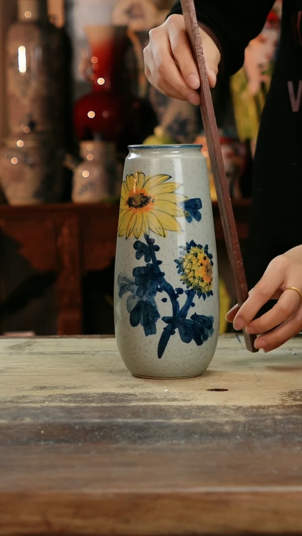 【闪购商品】瓷片景德镇纯手工釉下彩精品花瓶