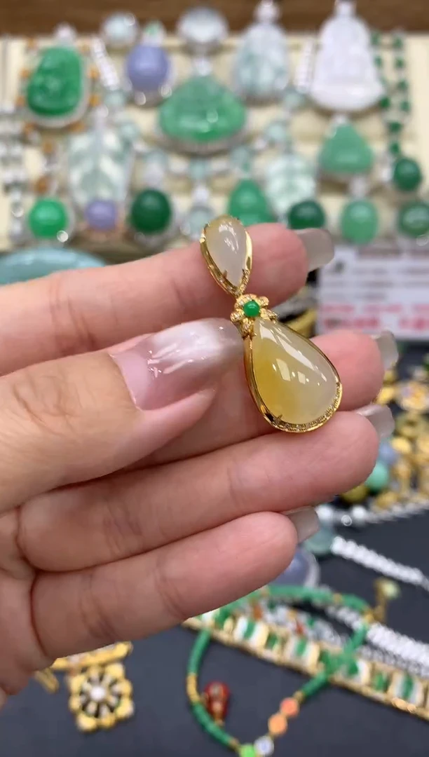 【闪购商品】翡翠颈饰18K金镶嵌212-中国好珍宝