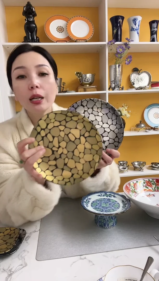 2支 RAK 银+金色波点圆盘18cm 微瑕