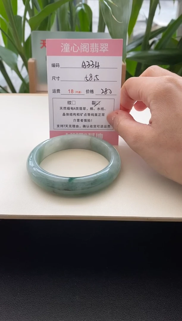 未镶嵌手镯翡翠58.5圈口编码a334