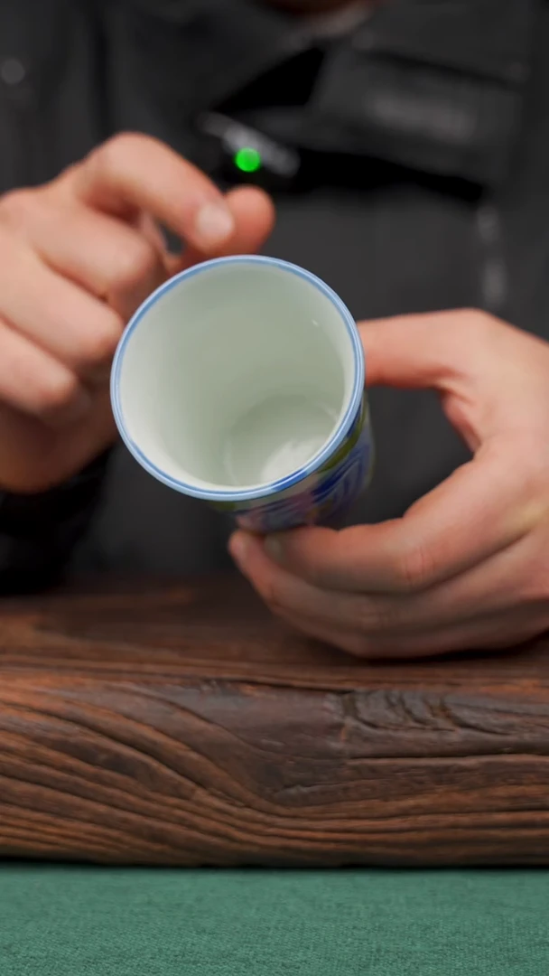 【闪购商品】瓷片4寻一缕瓷香杯釉下手工手绘瓷器