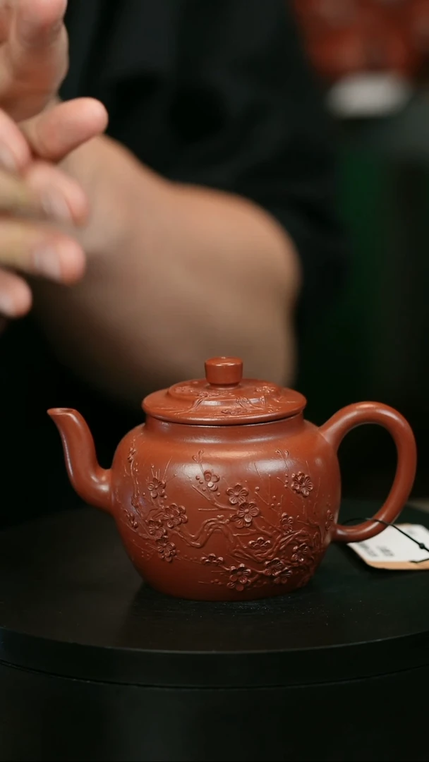 茶壶紫砂左*H2024陈春芬朱泥梅花宫灯