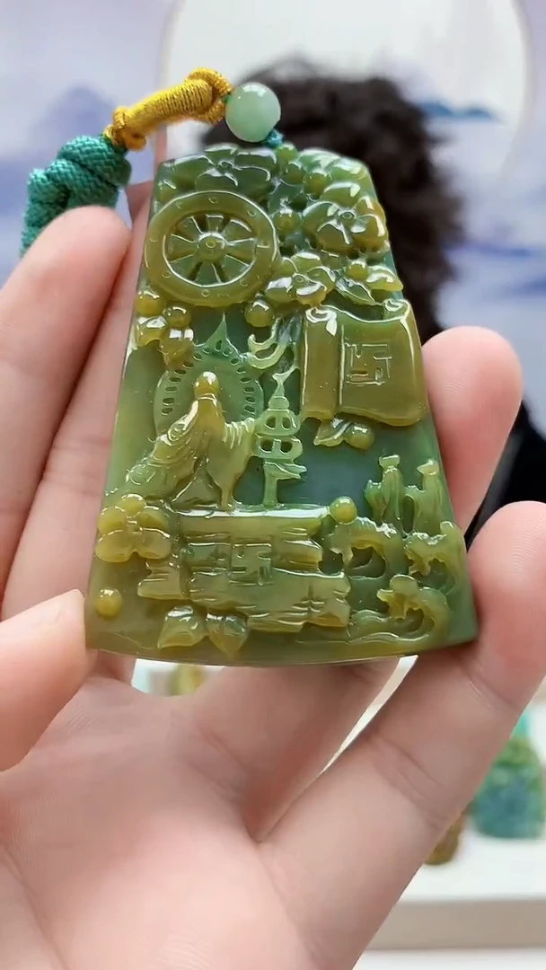 未镶嵌定制翡翠4688bb-毛货挂件