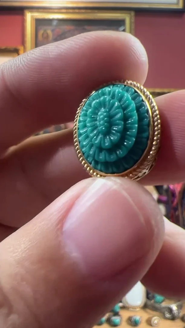 18K金镶嵌绿松石.17号 绿松石配饰套装ylp  4.3g