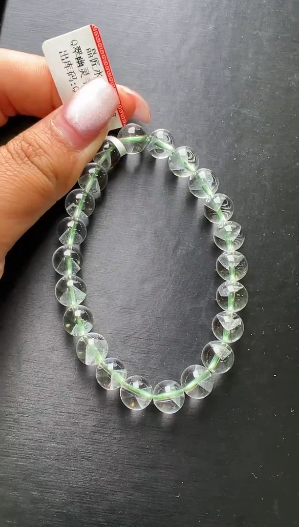 水晶手串未镶嵌翠幽灵手串8m+   JP50293