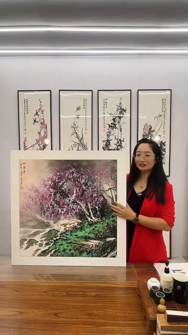 国画董海军 80*80   桃花 桃西亭