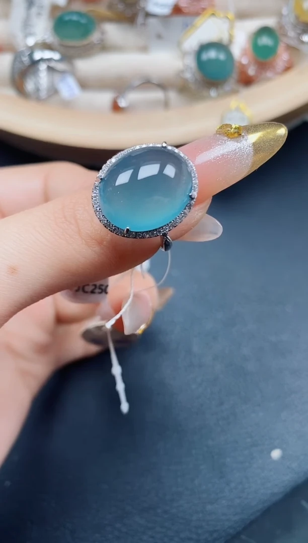 【闪购商品】翡翠戒指银S925镶嵌翡翠