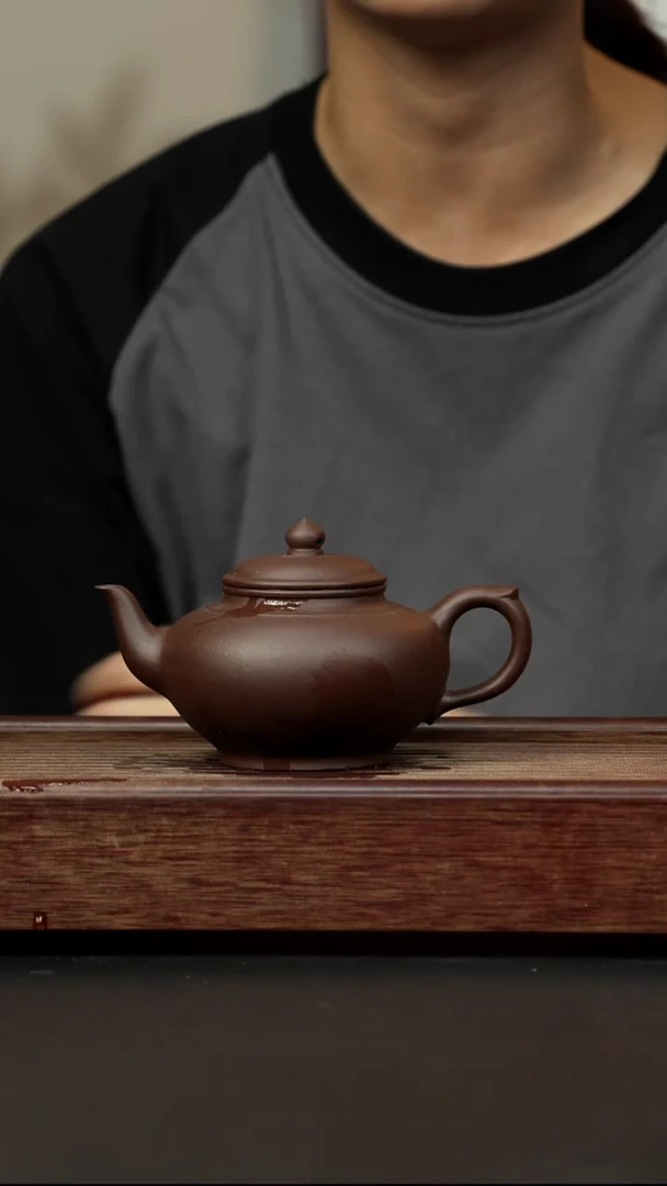 紫砂茶壶老紫泥 笑樱