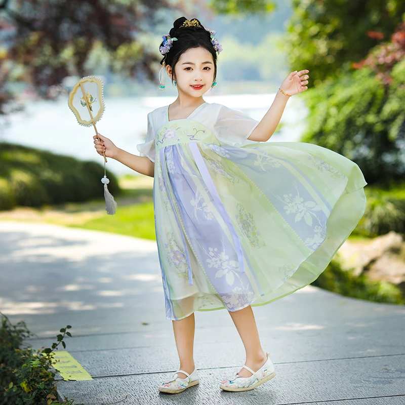 汪小荷【品牌夏款清货】女童汉服F42104-A