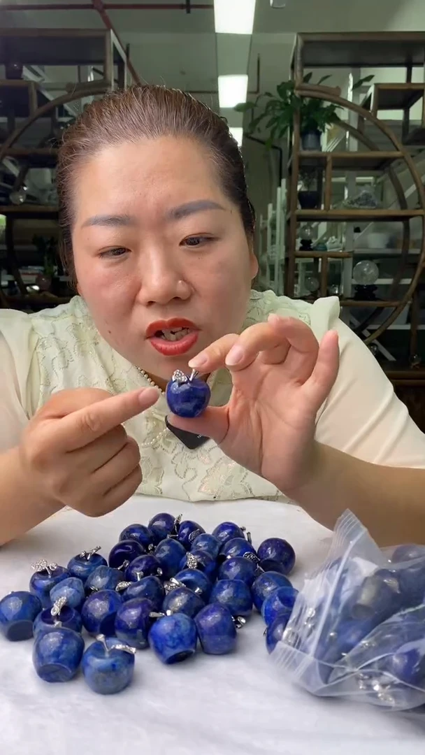 水晶珠宝半成品未镶嵌青金 石苹果多样性发其一