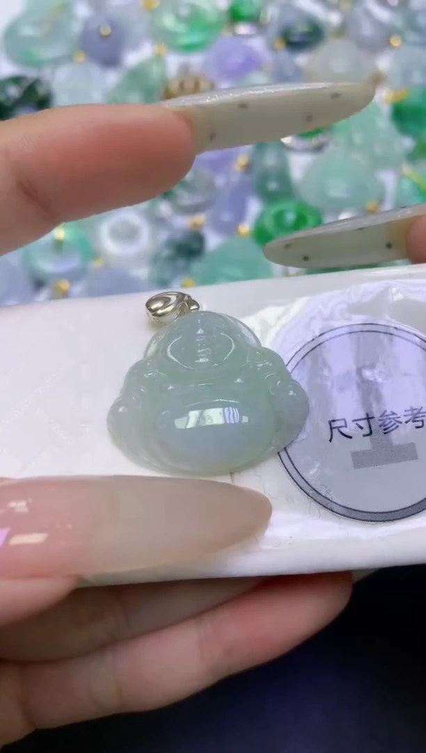 颈饰未镶嵌翡翠天然缅甸翡翠A货百元以上9元证书费自理