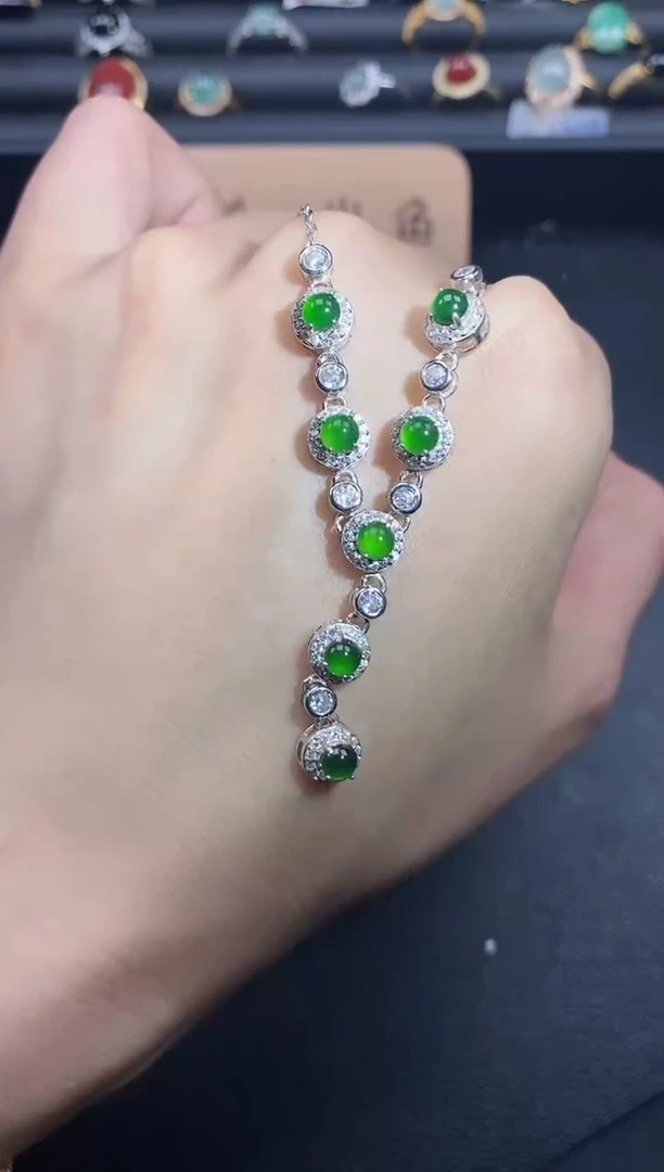 翡翠戒指银S925镶嵌51151