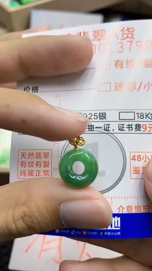 翡翠未镶嵌吊坠(不含链)1