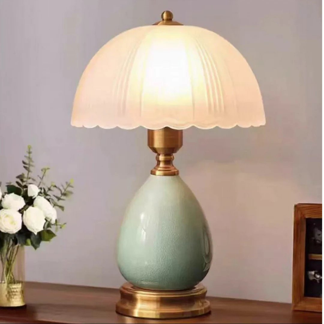 【王家陶瓷】陶瓷龙蛋台灯可插电MG