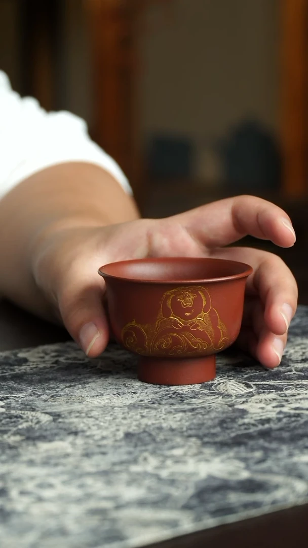 茶杯紫砂74号宜兴紫砂原矿作品