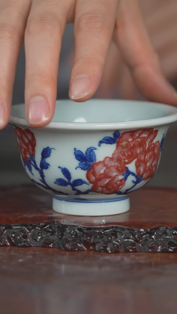 【闪购商品】润翠堂釉里红牡丹011    