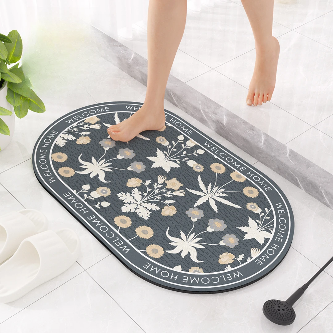 浴室地垫硅藻泥吸水垫卫生间防滑地垫入户门垫脚垫门口垫子家用