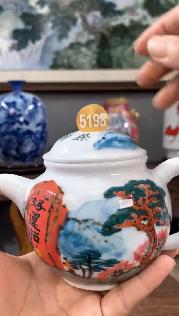 吴义松陶瓷联盟手绘陶瓷编号：5198