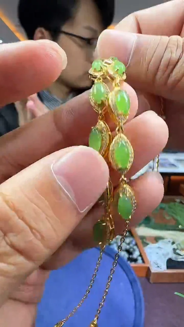 银S925镶嵌和田玉挂件【陆1214】24 7023多样性发其一