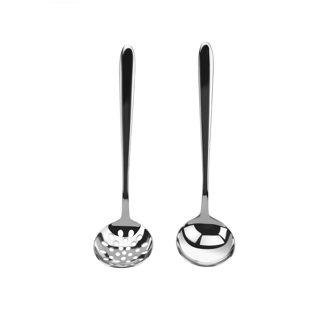 出德轻奢火锅汤勺漏勺 质感 18/10不锈钢桌面分汤勺家用厚重