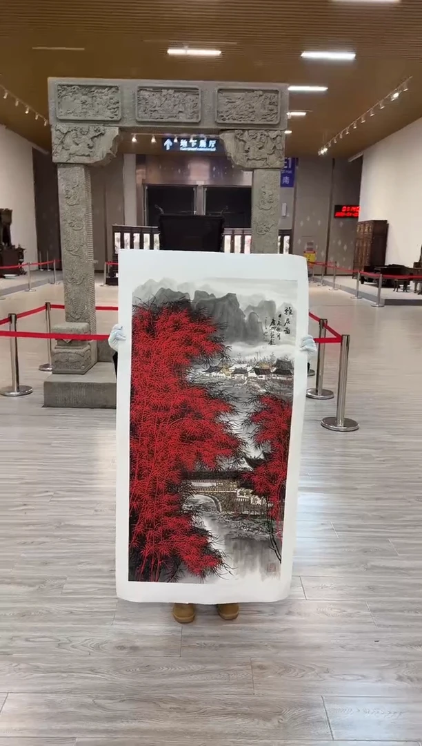 国画58《送书》赵隆轩美术馆李庆兴老师作品