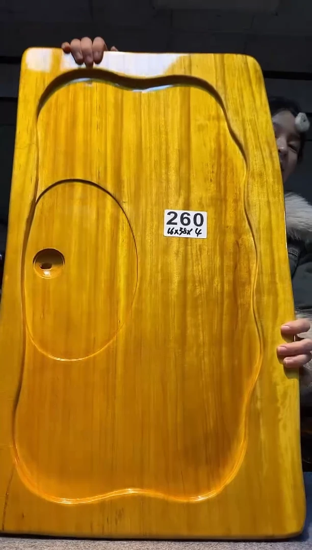 实木原木茶盘 一物一拍(不含配件）