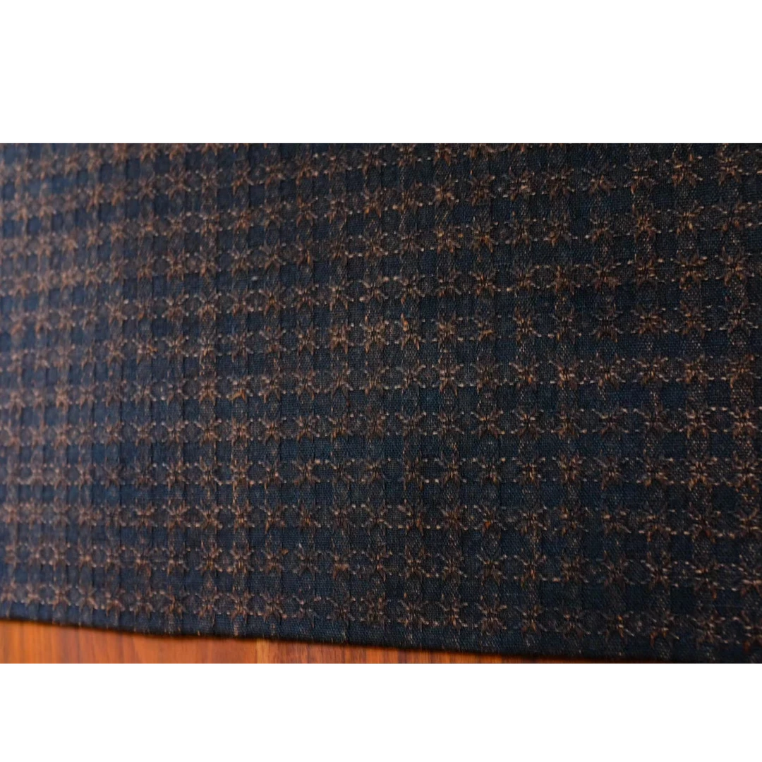 停留-香云纱格纹茶席-50*24