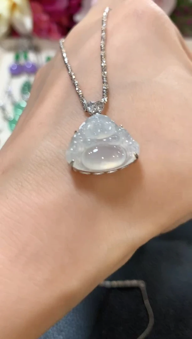 吊坠(不含链)18K金镶嵌翡翠z16  多样性一件发货