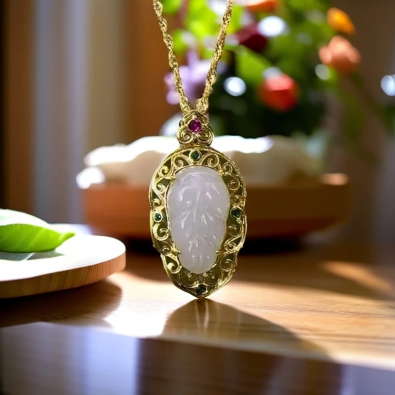 【孟总甄选】天然和田玉福豆吊坠