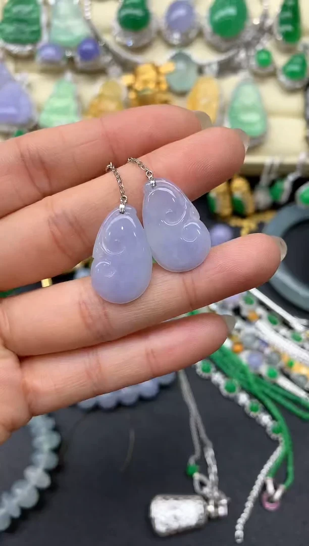 【闪购商品】翡翠耳饰18K金镶嵌297-中国好珍宝