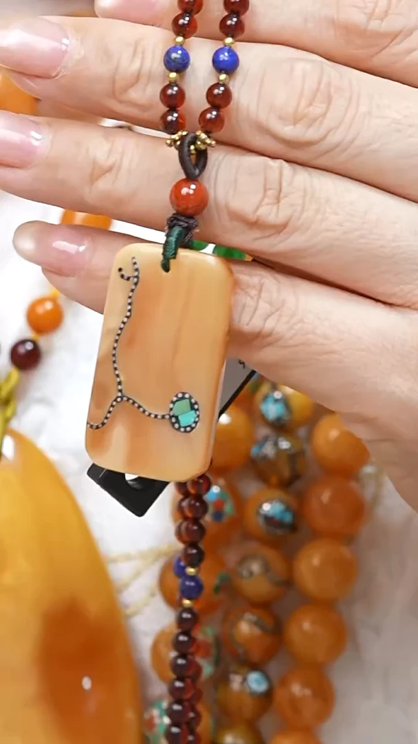 蜜蜡颈饰未镶嵌2995天然蜜蜡珠宝奇石全部保真