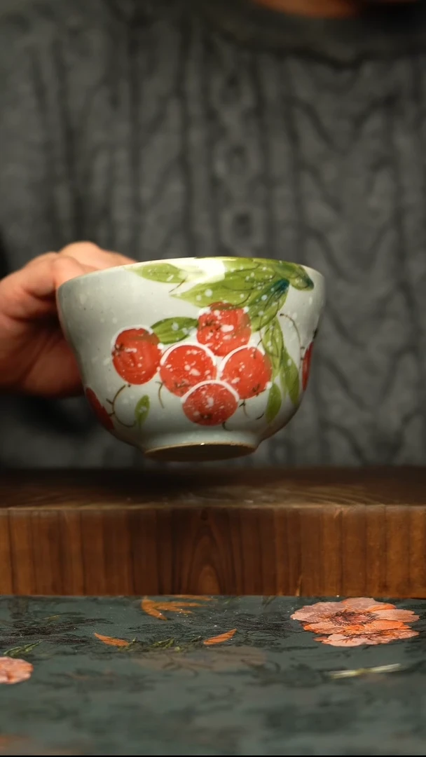 杯釉下彩手工手绘同款陶器