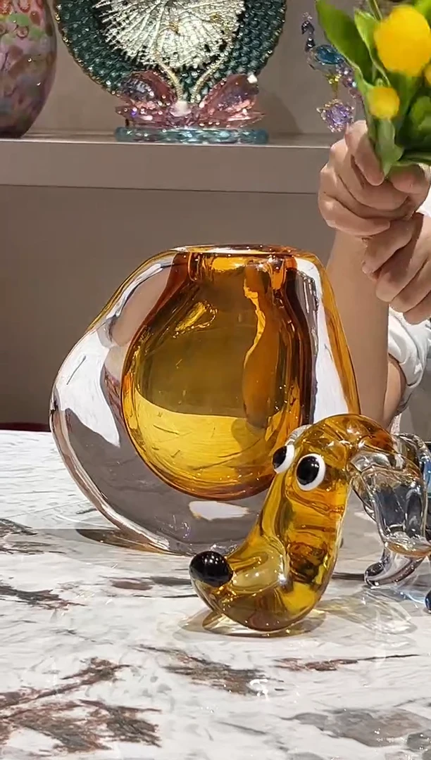 琥珀不规则异型花瓶