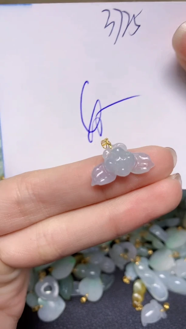 【闪购商品】翡翠颈饰18K金镶嵌 天然翡翠A货