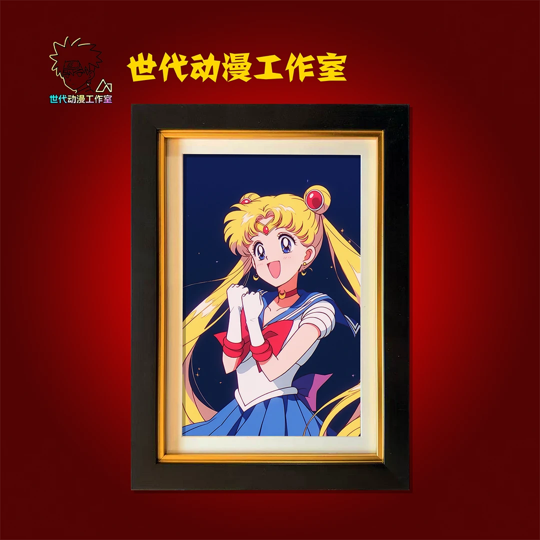 美少女战士水冰月34cm*25cm 3D立体动漫装饰画摆件