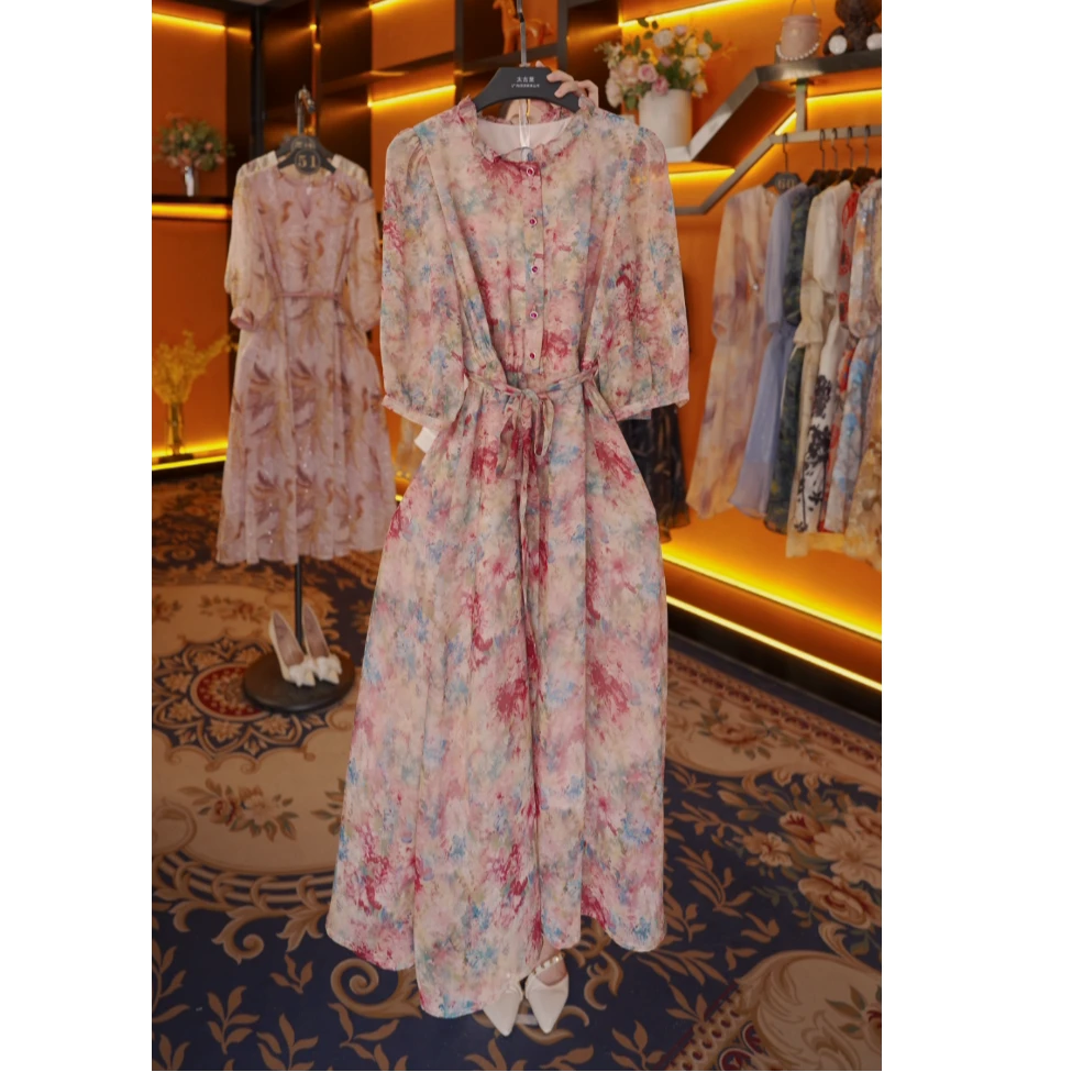 【大薇】夏季时尚设计师法式轻奢小众高级感显瘦连衣裙CO-227