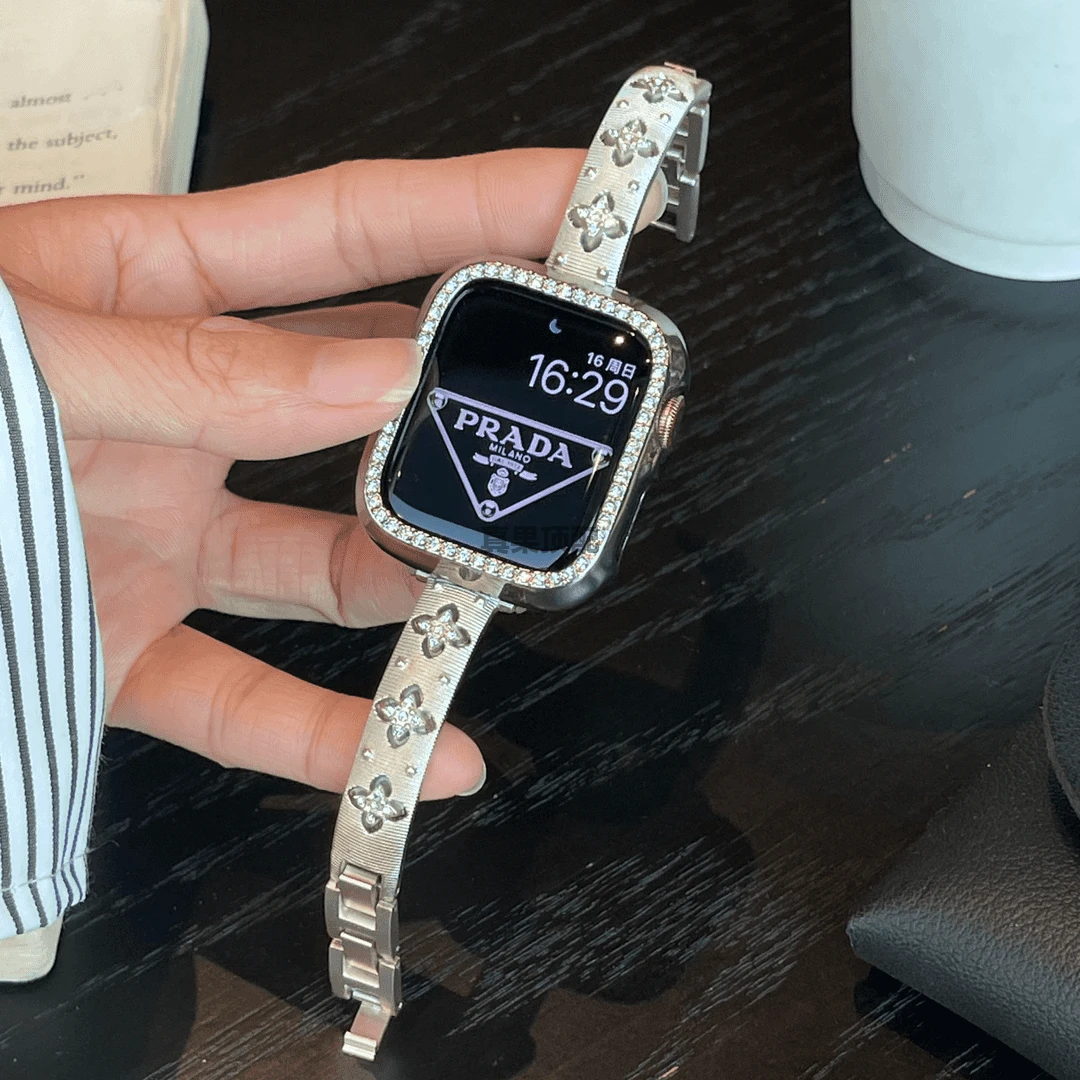 适用苹果手表iwatch表带s10金属布契拉提手镯apple watch女款腕带