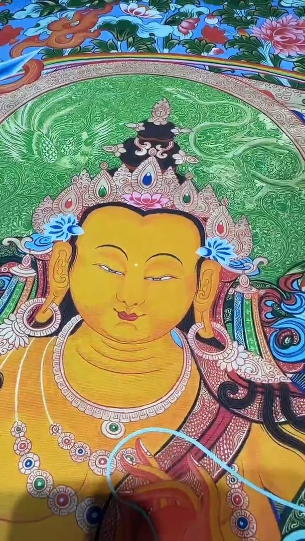 卷轴画【主播精品】高端卷轴画——唐卡AA52文殊