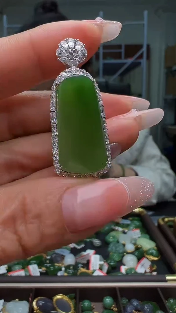 颈饰银S925镶嵌和田玉（多样性发货.发其一)12.27.58