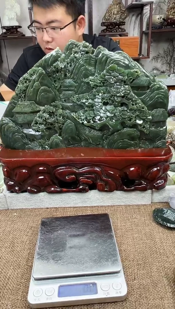 和田玉未镶嵌摆件1