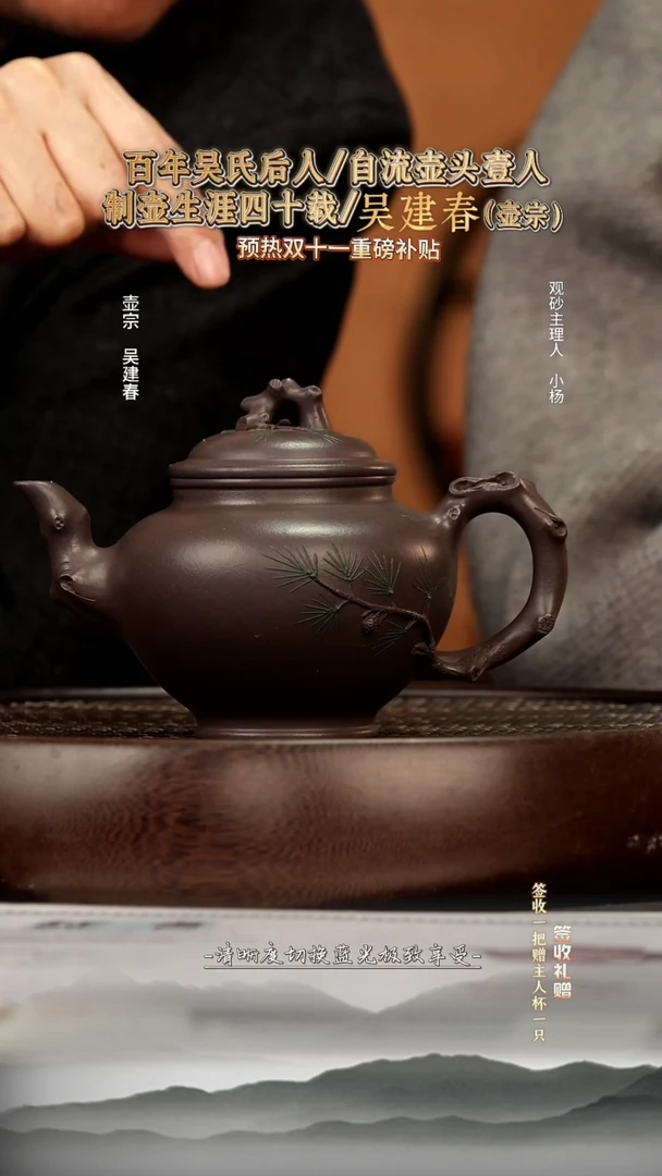 茶壶紫砂83 天青泥 松报春 350c