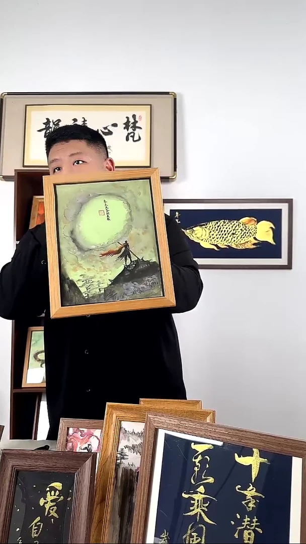 书法【 齐天大圣 】手写手绘书画摆件 8寸