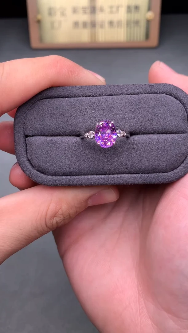 银S925镶嵌戒指碧玺2222