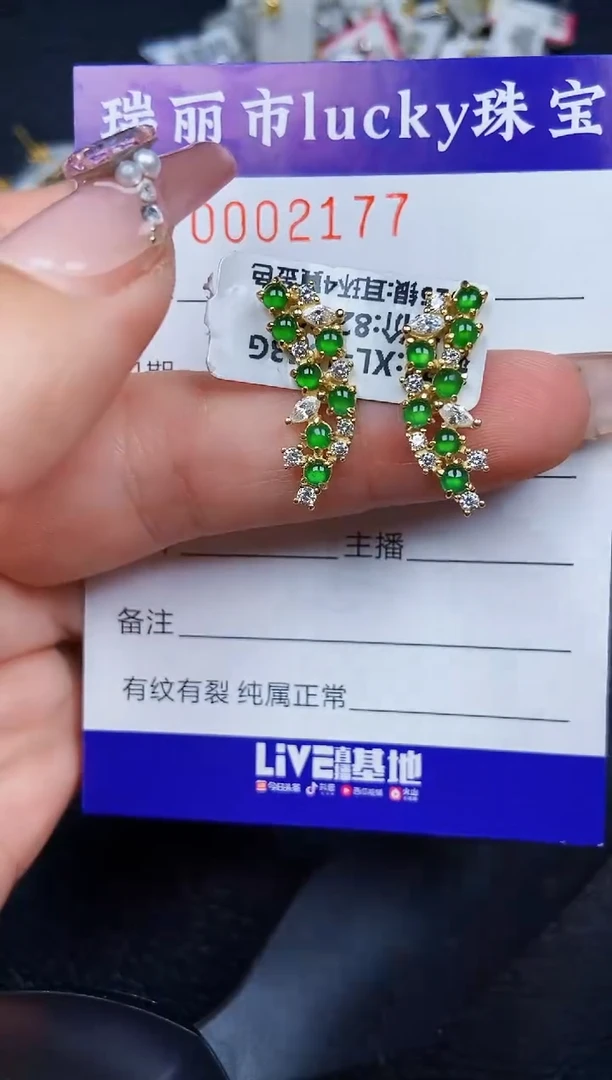 翡翠银S925镶嵌颈饰2177