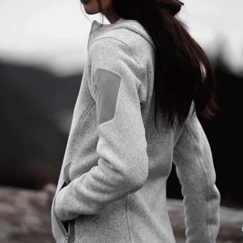 MIN SAN JIN 秋冬户外加绒情侣款立领连帽保暖透气抓绒休闲外套