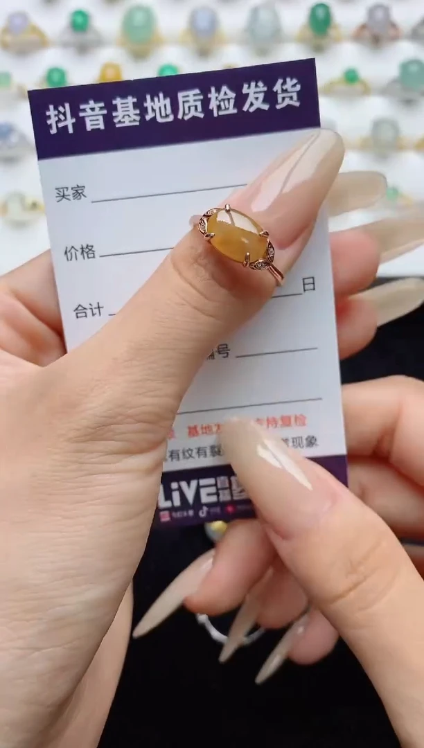翡翠戒指银S925镶嵌.
