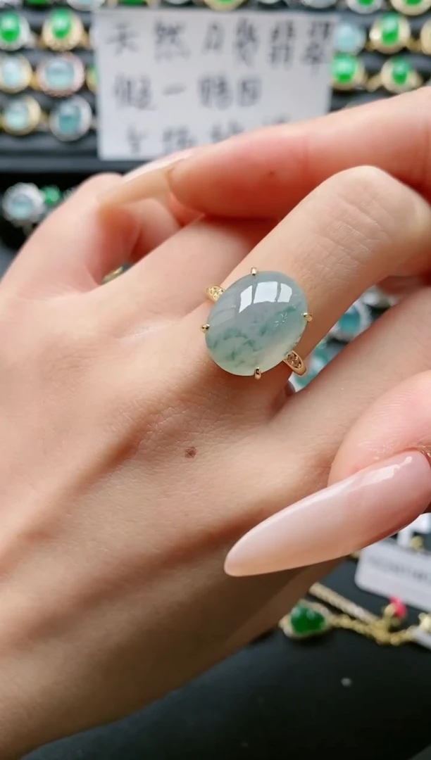 【闪购商品】翡翠戒指银S925镶嵌1111111
