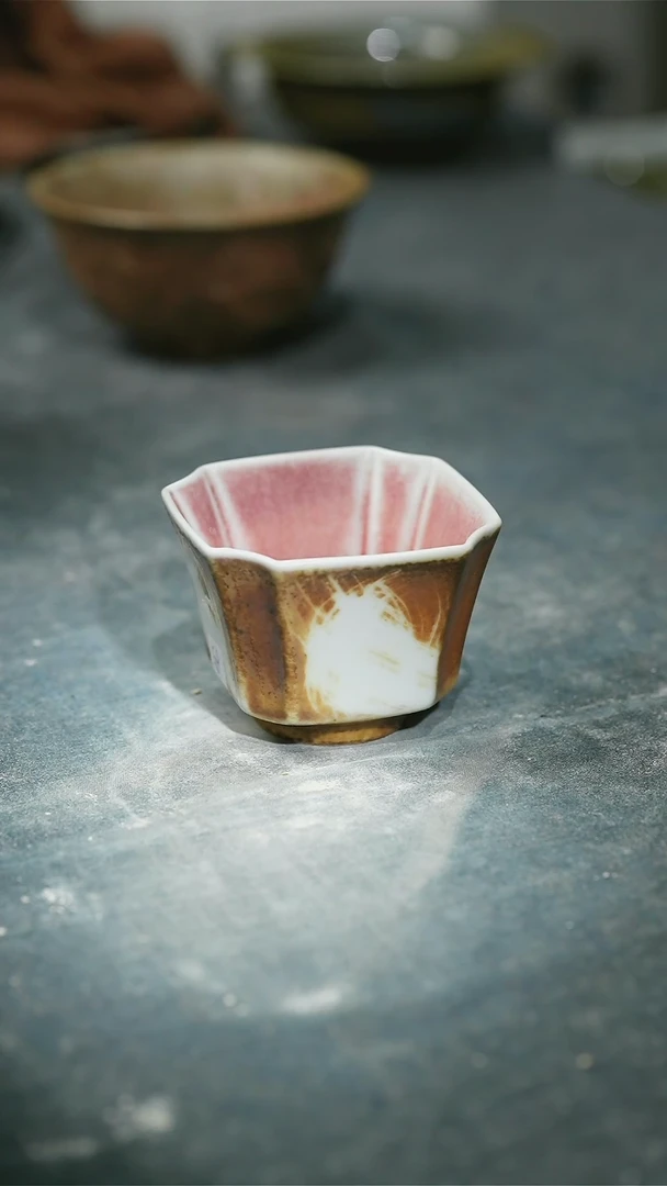 【闪购商品】碗浪鬼柴烧釉绘柴烧杯