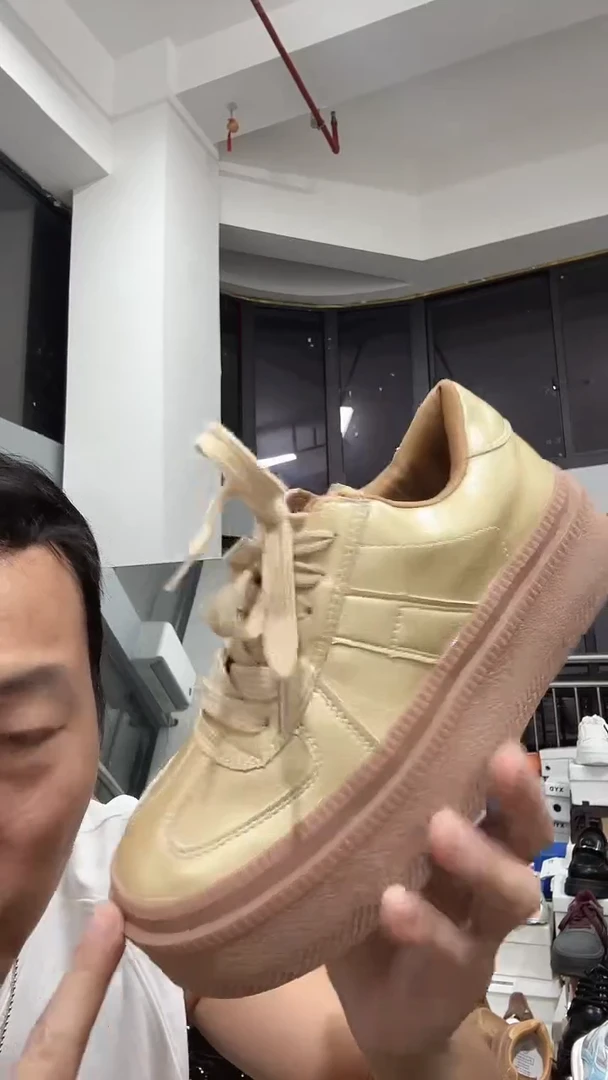 快***悦黄色鞋身棕色厚底38