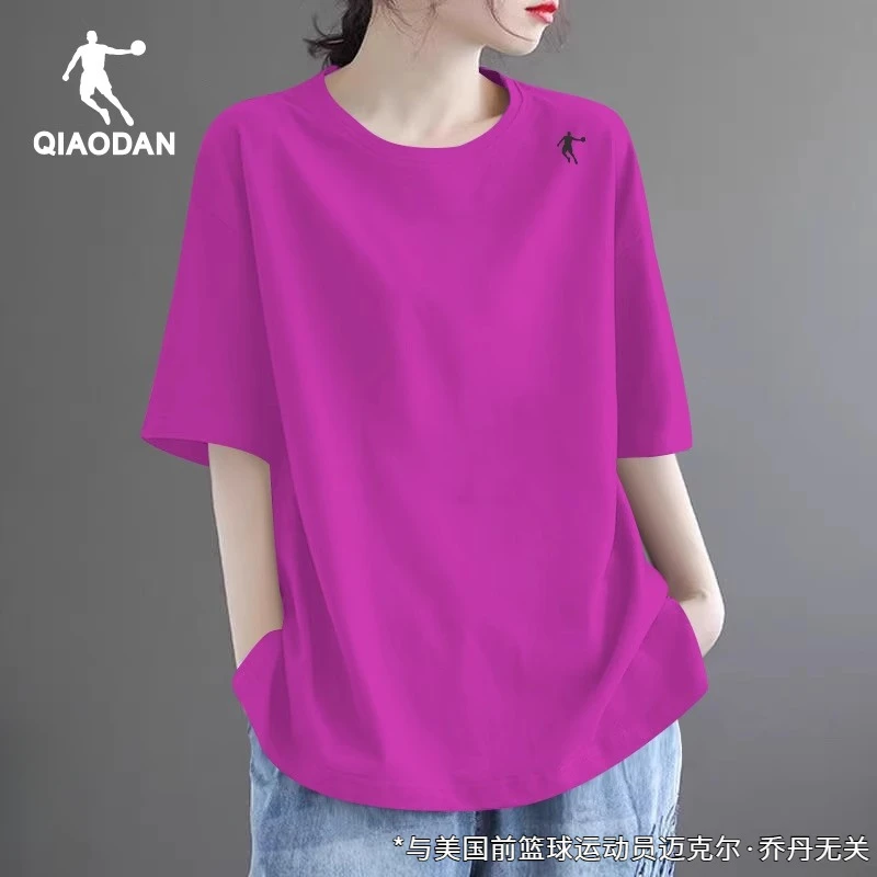 乔丹女士短袖t恤夏季新款官方旗舰正品女装圆领跑步女子T恤运动服